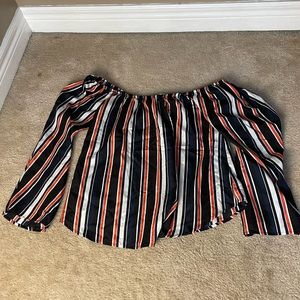 Striped Balloon Top - Medium